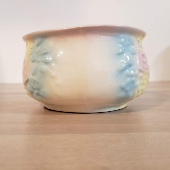 Mudco Pottery Vintage Planter Pink Yellow Blue Cup - Picture 3 of 7